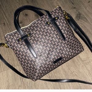 Fossil Black and Brown Satchel Bag